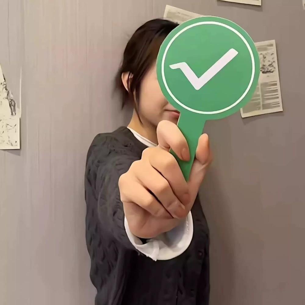 Correct Side Hand-Held Scoring Card Double-Sided Audience Voting Paddles  School Competition