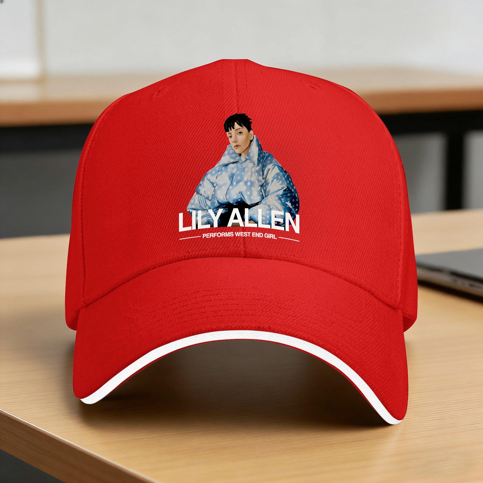 Sommer Lily Allen - West End Girl Tour Aym Baseballkappe Wandern Angeln Unisex-Teens Atmungsaktive Snapback-Kappe One Size red