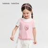 Balabala Girls' Vacation Two-Piece Short-Sleeved T-Shirt Set