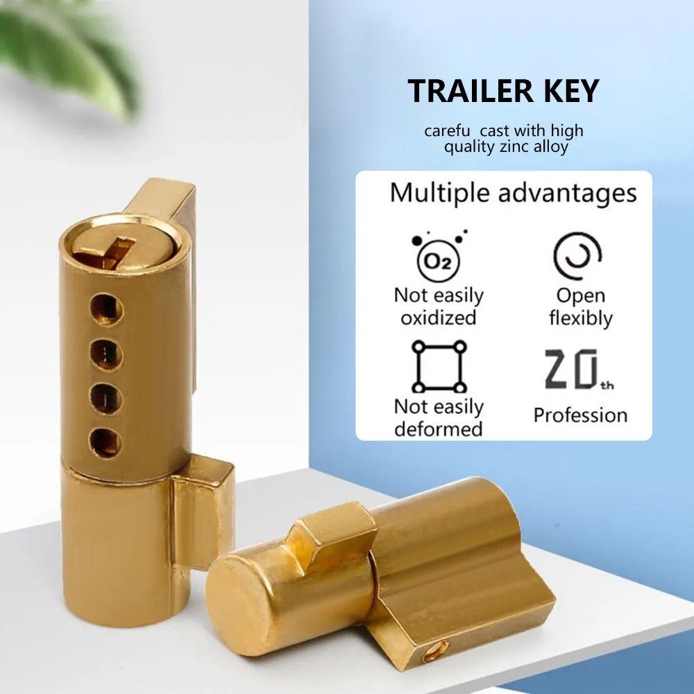 with 2 Keys Trailer Coupling Lock Heavy Duty Lock Cylinder Security Anti-Theft  Lock  Trailers