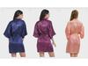 Summer Bride Wedding Nightgown Cardigan, Thin Five-Point Sleeve, Solid Color Morning Gown