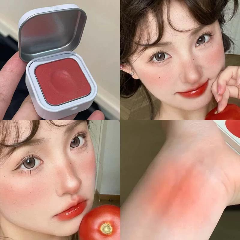 A Single Product for a Complete Look! Multi-Use Cream Single-Color Blush, Eyeshadow, Lipstick, Dual-Use for Lips and Cheeks, Official Genuine Product