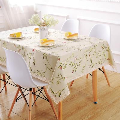 Ευρωπαϊκό ορθογώνιο τραπεζομάντιλο εμπριμέ λουλούδια Βαμβακερό λινό Μοντέρνο Τραπεζομάντιλο καφέ τσαγιού Κάλυμμα διακόσμησης γάμου εξωτερικού χώρου σπιτιού