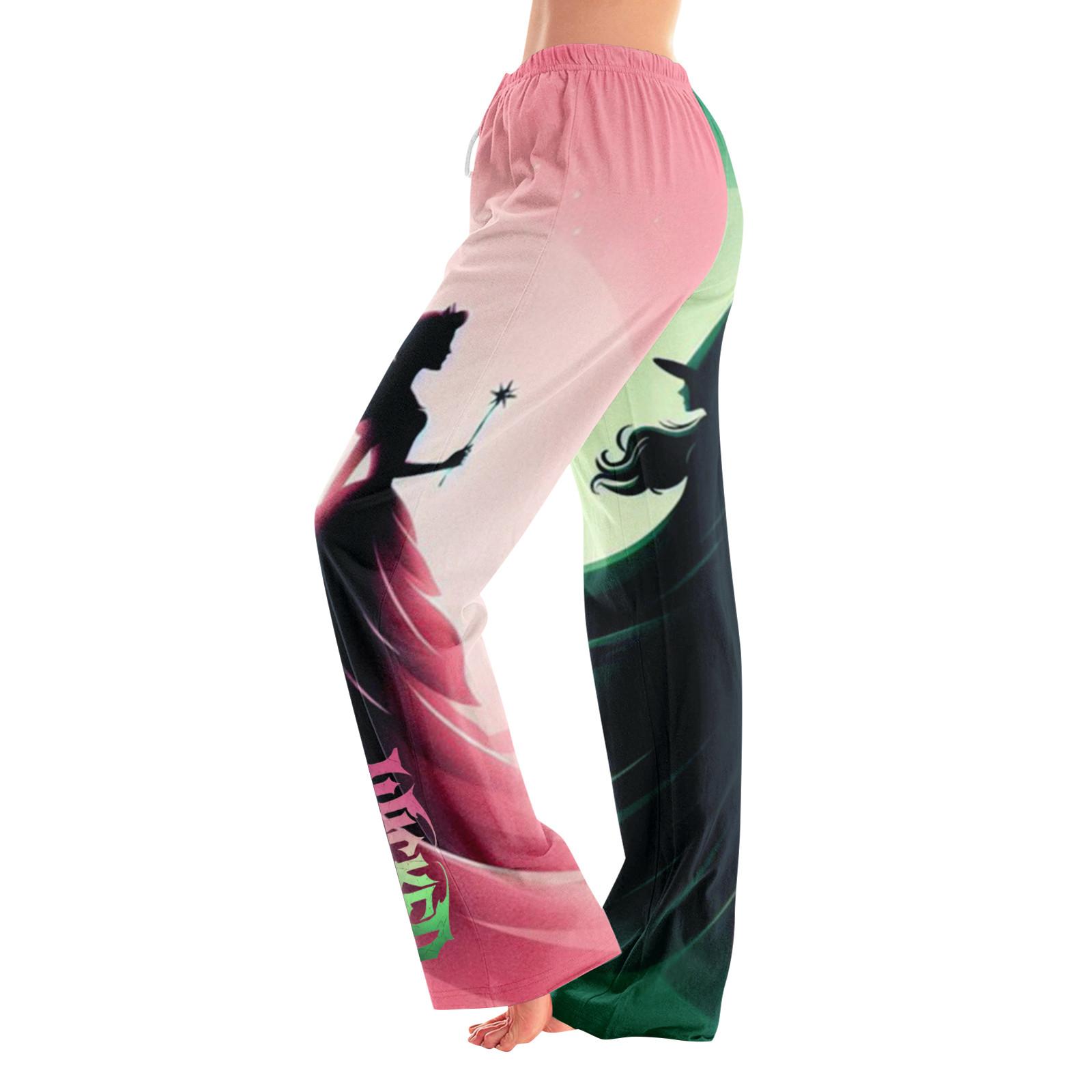 

Женские пижамные штаны, одежда для сна, повседневные брюки с эластичной резинкой на талии, удобные прямые свободные брюки для йоги XXL зелёный