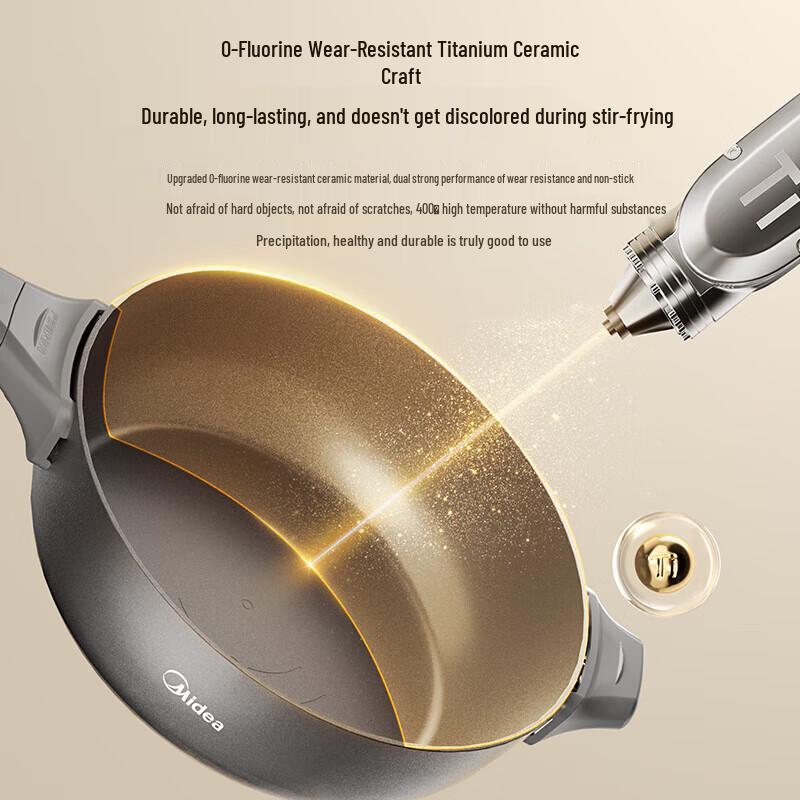 Midea Titanium Ceramic Electric Wok Steamer