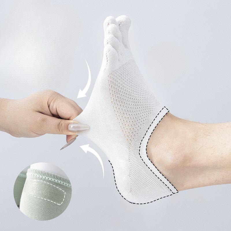 Five-finger Socks, Men's Boneless Short Socks, Sports Sweat-absorbing Mesh Breathable, Antibacterial and Deodorizing Toe Separation Boat Socks
