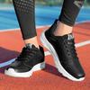 BKQU Men Running Shoes Athletic Leather Sport Shoes Lace-up Men Outdoor Sneakers Lightweight Men Gym Shoes Tenis Masculino