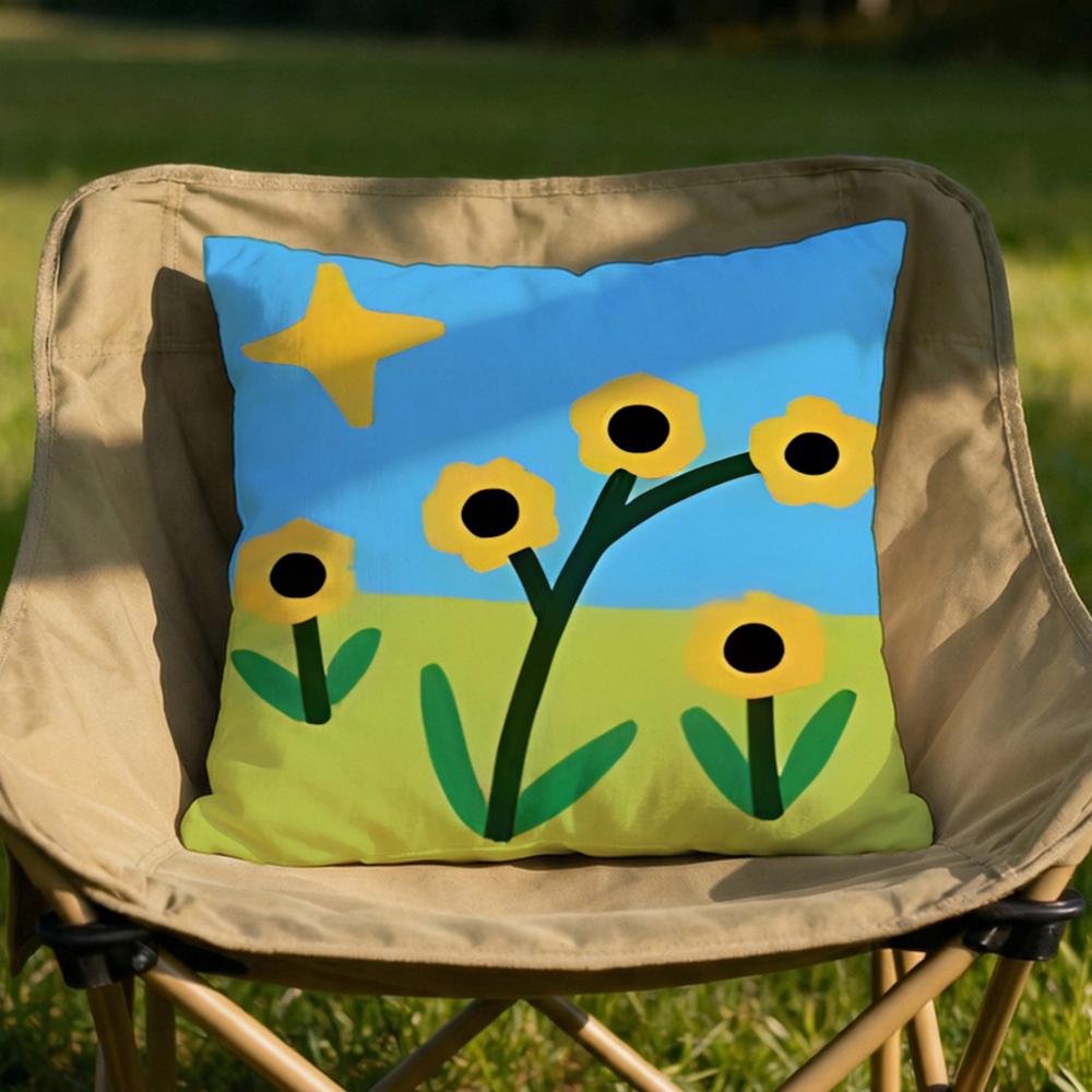 Handgezeichnete Florale Illustration Kissenbezug Weich Wendbar Langlebiges Kissen Für Zuhause Auto Täglichen Komfort