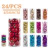 Christmas Ball Ornaments Set 24PCS 3/4/6/8cm, Xmas Tree Hanging Decor for Holiday Decoration