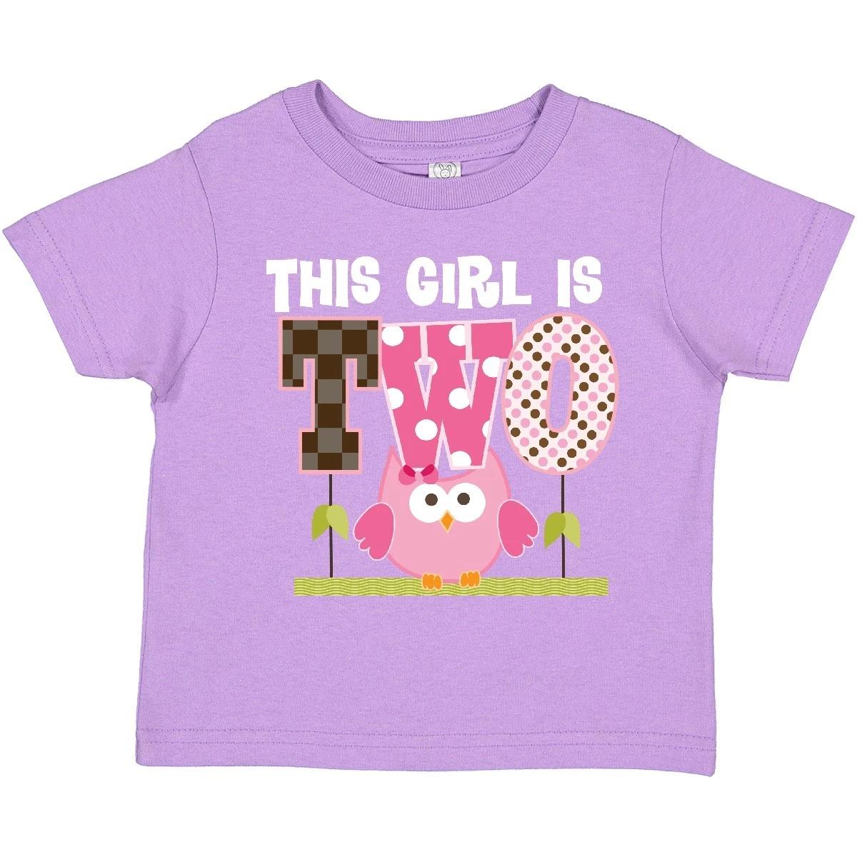 

Inktastic 2nd Birthday Cute Owl 2 Year Old Toddler kids boys T-Shirt Im Girls Bird Childs 120