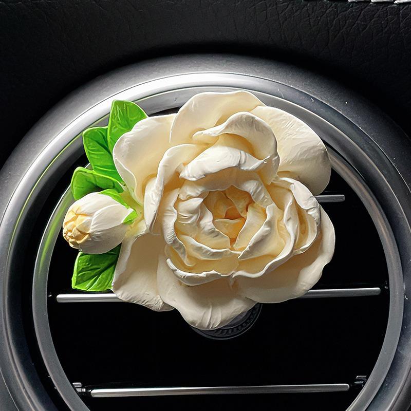 Car Perfume Clip Flower Air Outlet Car Air Freshener Peach Blossom Aroma Diffuser Car Decoration Accessories Fresh Air