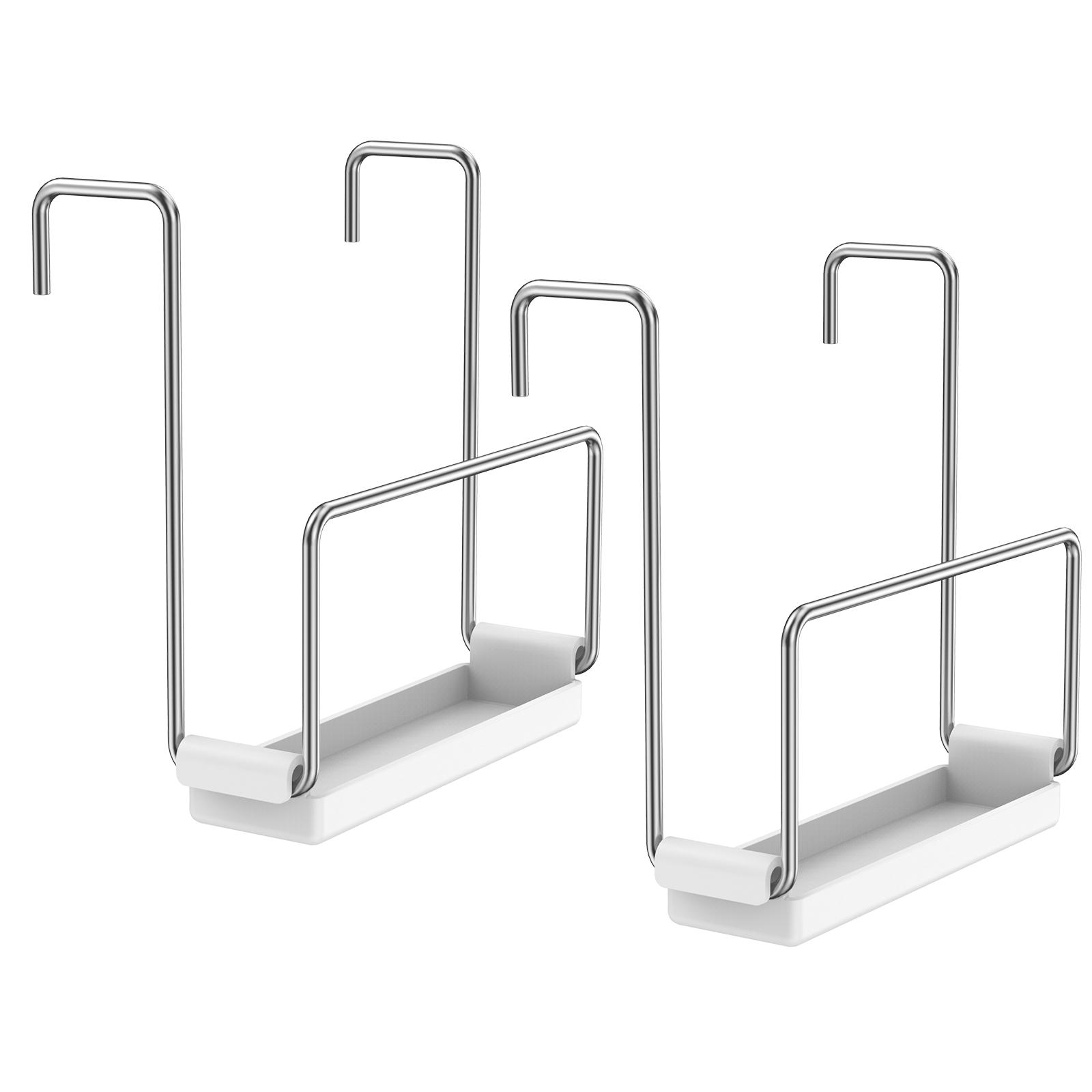 

2 Pcs Slow Cooker Lid Holder Kitchen Crock Pot Lid Holder Hand Free Pot Lid Organizer Stainless Pot Lid Rack with Silicone Sink 2PCS сірий