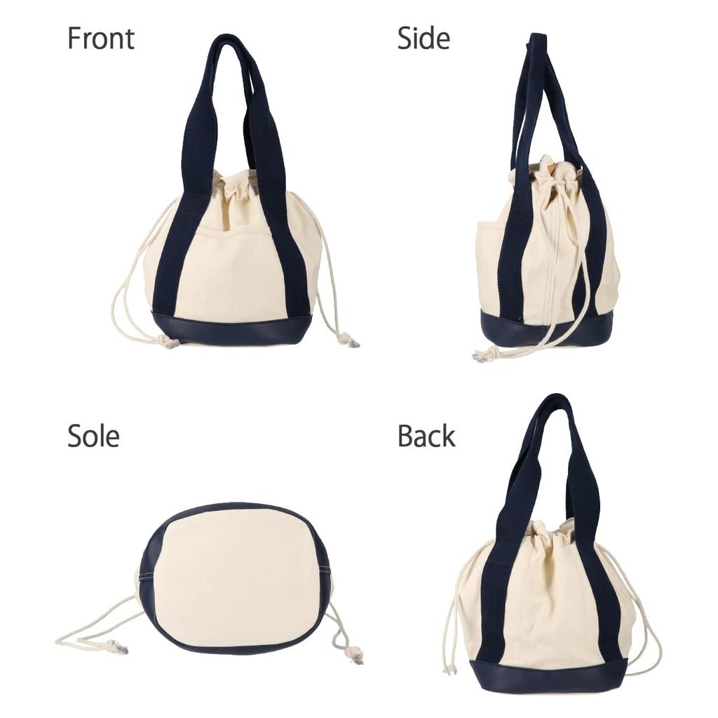 Dot and Stripe Monopia Tote Bag DS-17012 Women's Khaki