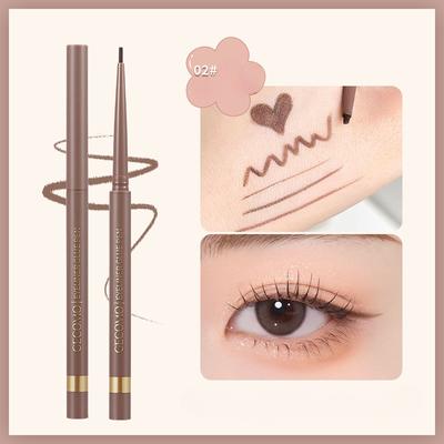 Stylo gel eye-liner Ultra-fin 1.5mm, pas facile à tacher, stylo ver à soie couché or champagne, facile à utiliser pour les novices