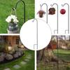 Metal Shepherd Hook Detachable Hanging Hook Garden Utensils Ground Insertion Rod  Light