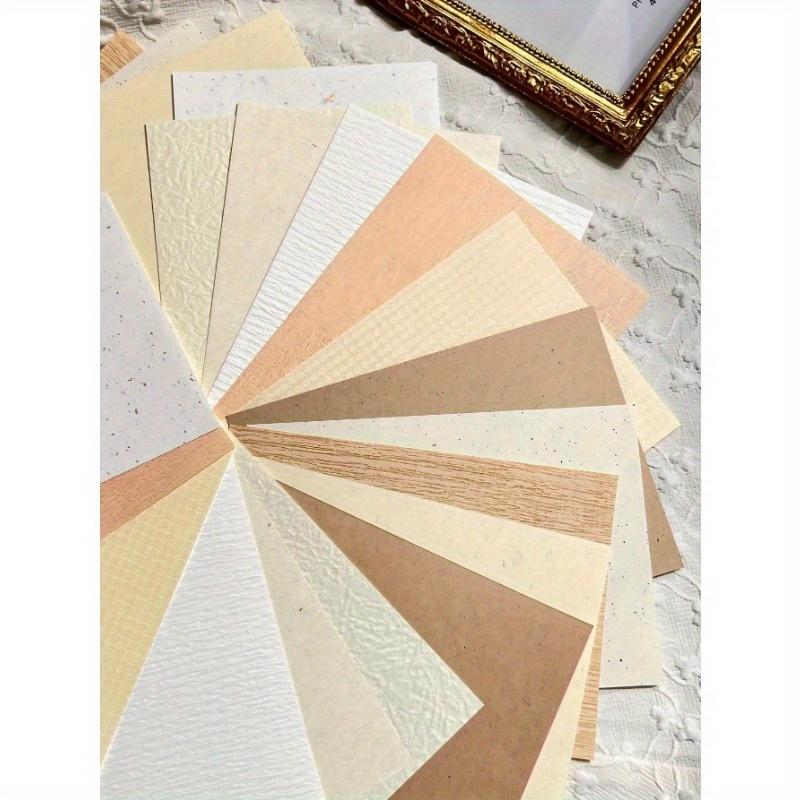 1pack/20sheets Embossed Texture Pattern Material Paper For Junk Journal Scrapbooking Supplies Cardstock Paper Decoration