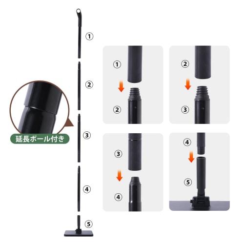 Σφουγγαρίστρα Δαπέδου Eyliden, Σφουγγαρίστρα Δαπέδου Χωρίς Αφή, Σφουγγαρίστρα με Ένα Άγγιγμα, Προσαρτάται και Αποσπάται σε 1 Δευτερόλεπτο, Αυτόματο Σφίξιμο, Στραγγιστήρι 2 σε 1, Εργαλείο Καθαρισμού Δαπέδου