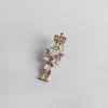 1Pcs Alloy Christmas Lapel Pin Nutcracker Soldier Enamel Rhinestone Brooch Holiday Jewelry For Daily Outfit Decoration