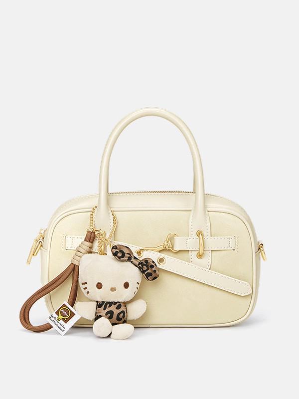 Exklusiv Retro Boston Bowling Handväska i Äkta Läder - Snygg Axelremsväska & Pendlarväska för Kvinnor