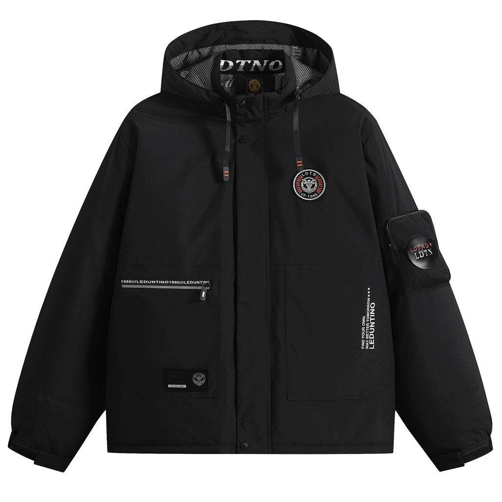 Nuova Parka Invernale da Uomo con Cappuccio Spesso Cotone Cappotto Giacca di Cotone Giacca Casual alla Moda Uomo