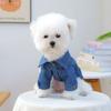 Blue Dog Denim Clothes Cute Dog Hoodie Creative Pet Costumes  Pet Supplies