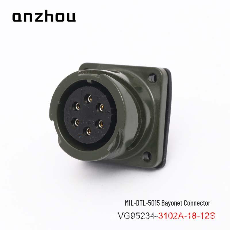 6-Pin Aviation Plug: US Military Standard Bayonet Connector VG95234-18-12S (CA06COME-18-12P)