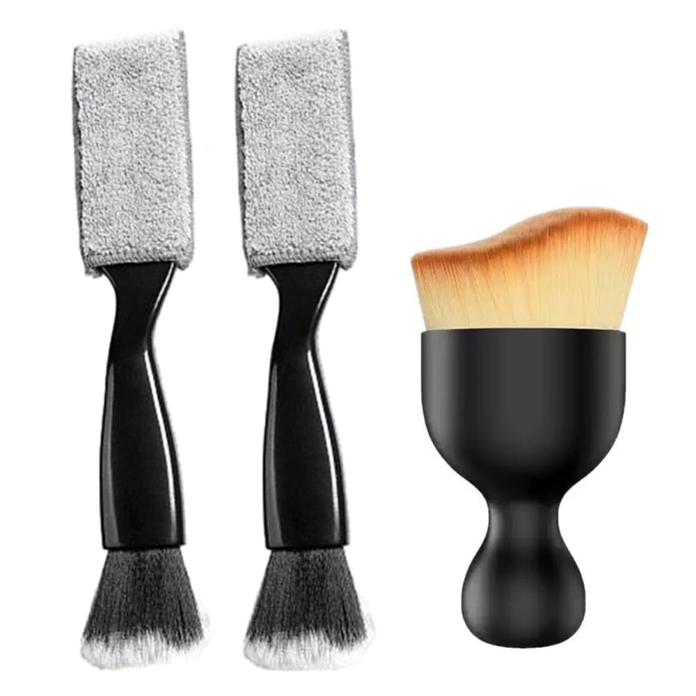Car Dust Removal Car Interior Cleaning Convenient Set of 3 5cm чёрный