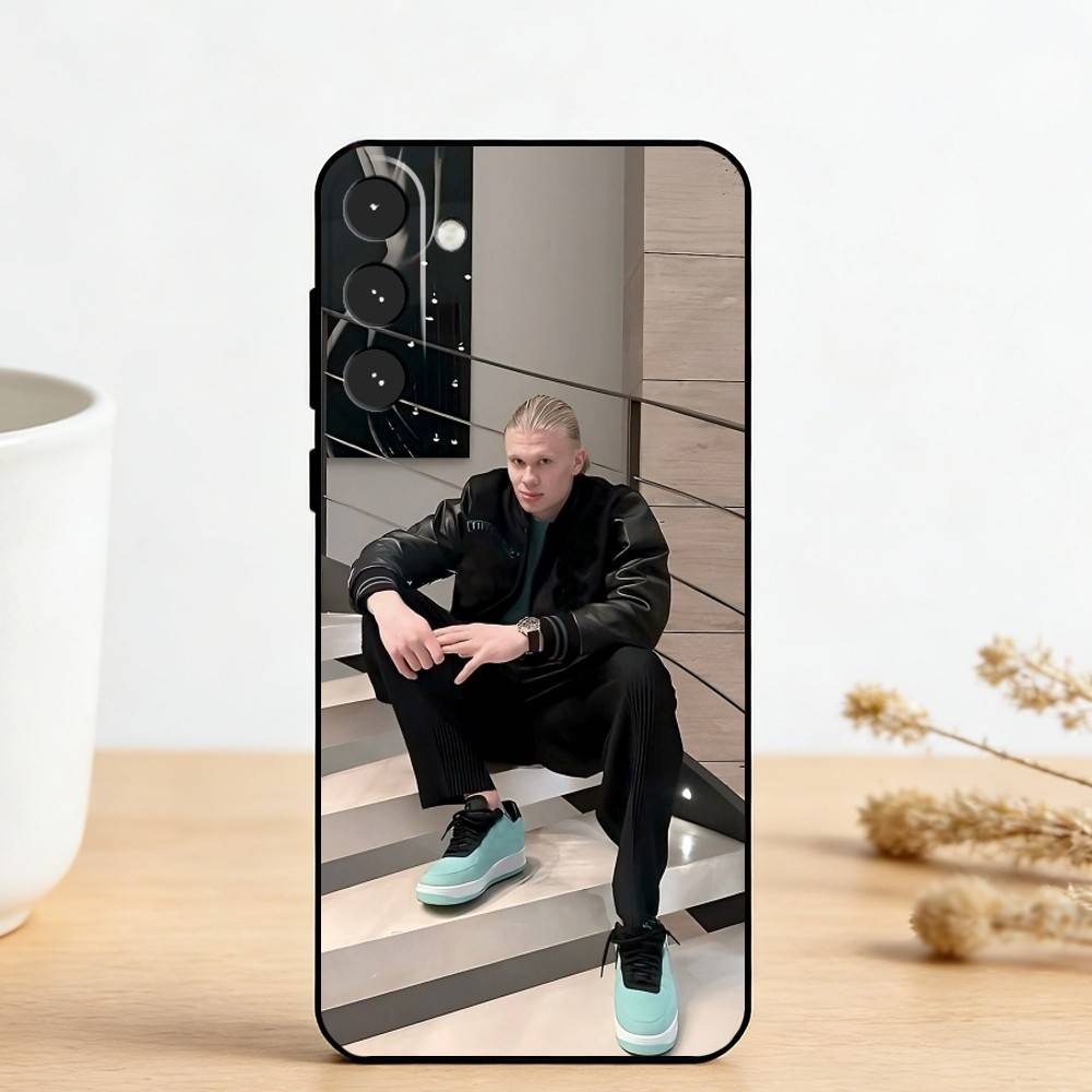 F-Football S-Star E-Erling Haaland Phone Case For Samsung Galaxy A73,A72,A71,A70,A53,A52,A51,Others Soft Black Cover