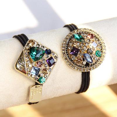 Moda Coreana Strass Elástico Borrachinhas de Cabelo Para Meninas Amarrar Cabelo Anel Corda Scrunchie Acessórios de Escritório Rabo de Cavalo Enfeite de Cabeça