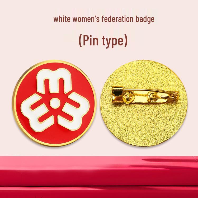 

Women s Federation Heroine Badge - 2.2cm Metal Pin with Magnetic Clasp