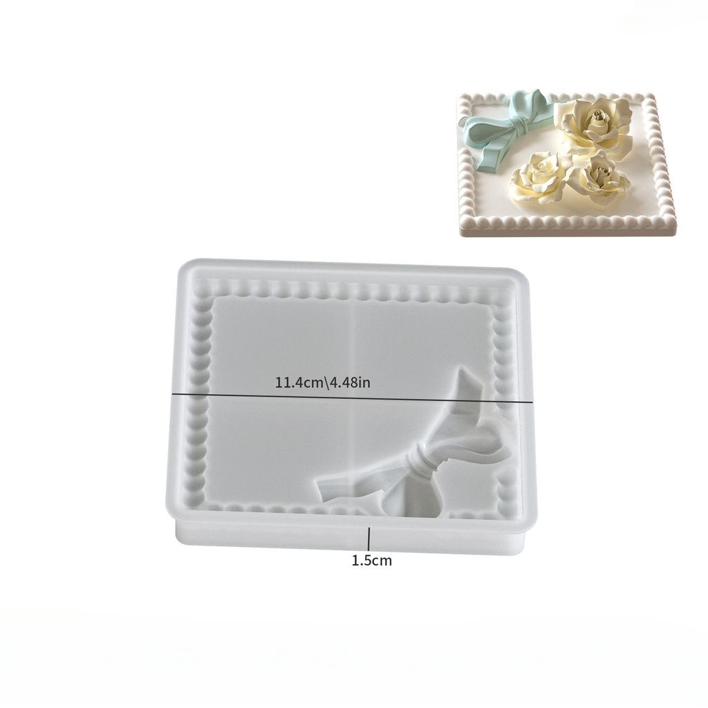 DIY Form, Quadratisch, Rund, Fliege, Untersetzer mit Blasenperlen, Ins-Stil, Aromatherapie-Gipsform, Schale, Silikonform