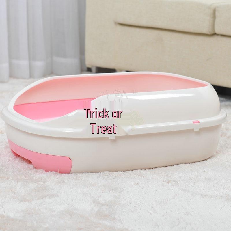 Double-Layer Mesh Cat Litter Box - Large Semi-Closed Mischief Maker