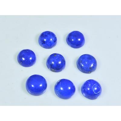 7MM Natural Lapis Lazuli Round Cabochon Loose Gemstone 8Pcs Lot 14Cts. A-480