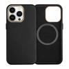 Genuine Leather IPhone 14 13 Pro Max Case With Magnetic Snap Handmade Crazy Horse Texture Back Cover