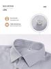 Men's Non-Iron Long Sleeve Cotton Shirt: Business Casual Solid & Stripe