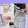 Cute Solid Color Silver Bow Decoration Kid Mini Shoulder Chain Bag For Summer Casual Wear