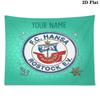 Benutzerdefinierte Name FC Hansa Rostock Gedruckte Wandteppich – Wandbehang für Schlafzimmer, Studentenwohnheime und Heimdekoration