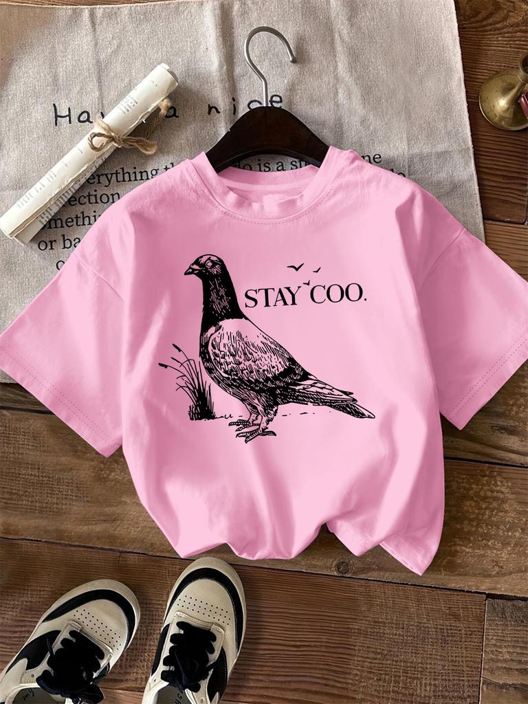 Esta Camiseta Roja Brillante Para Mujer Con Un Gráfico De Paloma Es Perfecta Para Primavera Y Veranoropa Para Mujercamisetas