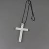Gothic Black White Red Wood Cross Pendants Necklace Fashion Long Chain Cross Necklace for Women Men Y2K Punk Style Jewlery Gifts