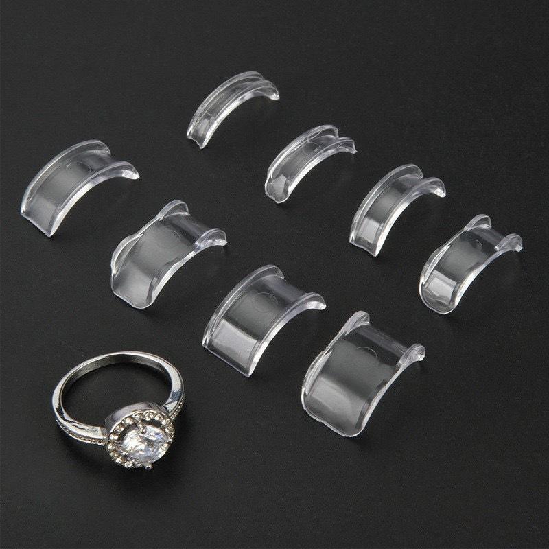 8 Sizes Silicone Ring Size Adjuster Resizer Anti-Loss Proof Invisible Ring Holder Retainer Shrinker For Rings Jewelry Tools