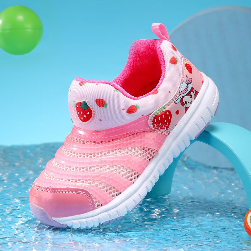 Mesh Caterpillar Boys Shoes 2025 New Baby Spider-man Children's Mesh Shoes Girls Breathable Soft-soled Trendy Shoes