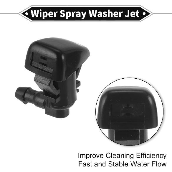 2 Pcs Front Windshield Washer Nozzle 2 Pcs Gasket for Chevy Colorado 2015-2023 Windshield Spray Nozzles Wiper Spray Washer Jet No.22944961 Black