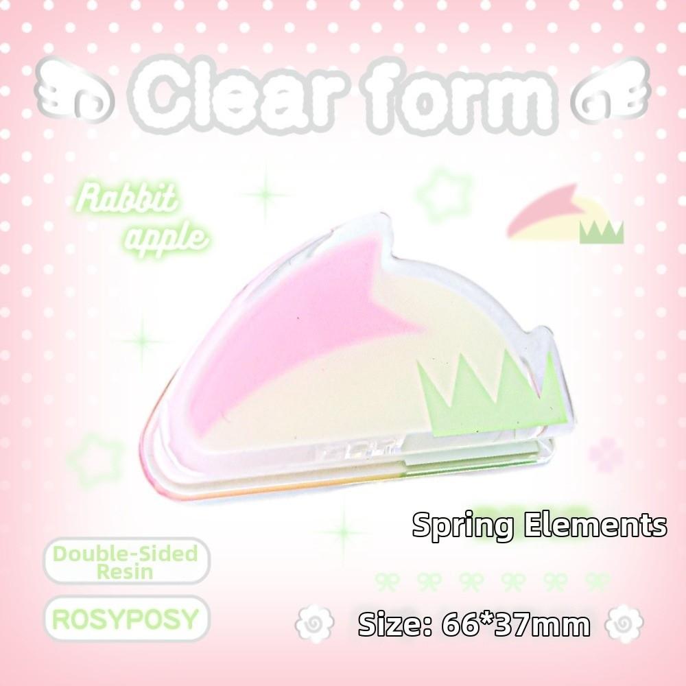 Kawaii Double-Sided Acrylic Paper Clips Strawberry & Dessert Page Holders Journal Clips Portable Acrylic Clips