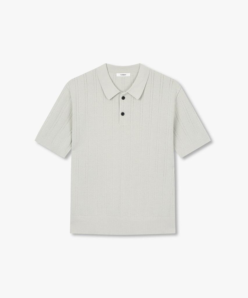STUDIO TOMBOY [Men] Shirt Collar Knit Pullover_Light Beige 9156252210