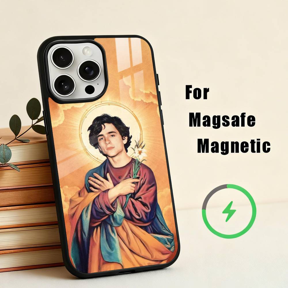 Young Hero T-Timothee C-Chalamet Phone Case For iPhone17,16,15,14,13,12,11 Plus,Pro Max Magnetic For Magsafe Wireless Charging