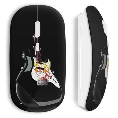 Wireless Mouse - Electric Guitar - Black - WiFi USB Key Included - Compatible Mac and PC