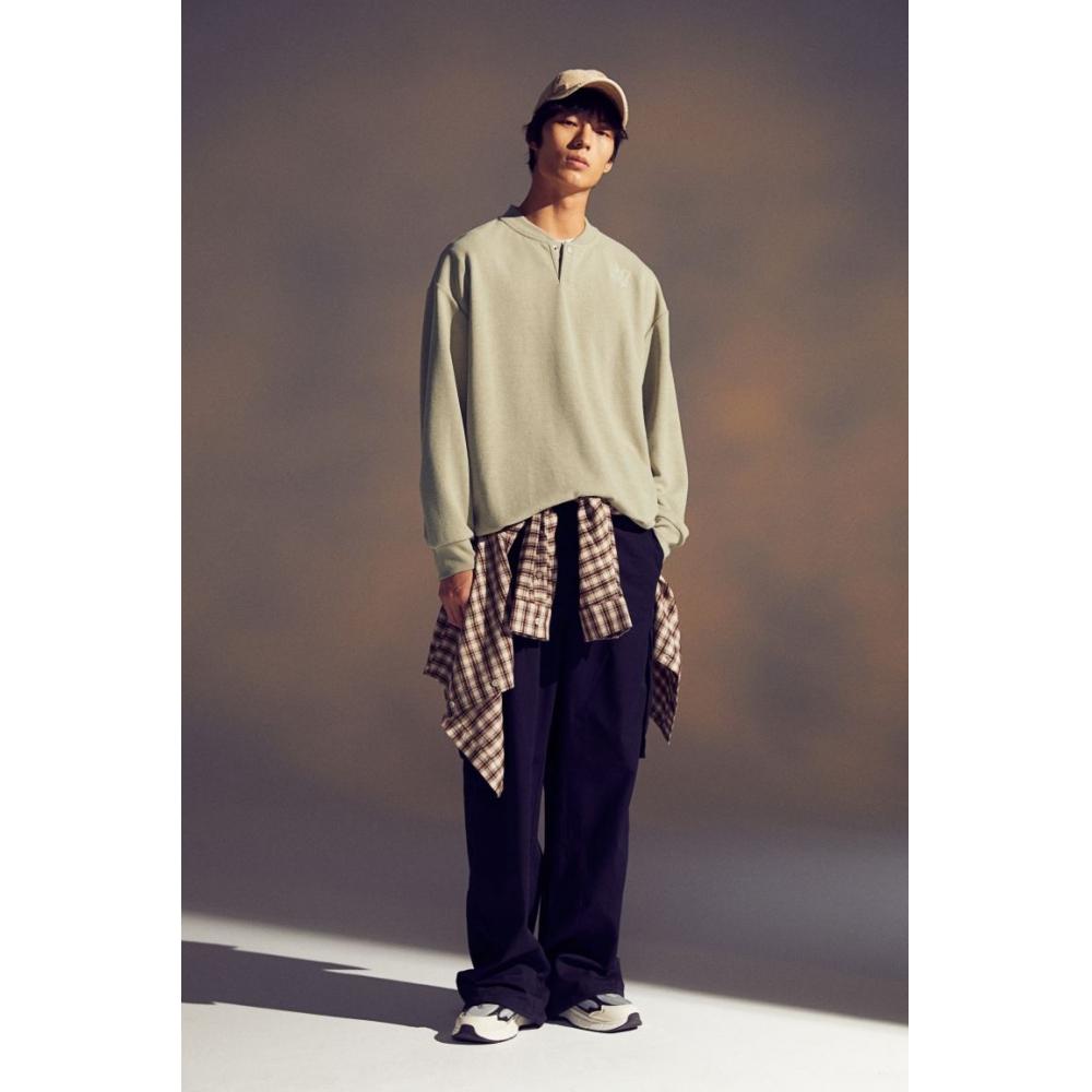 H M Jersey sweatsHirt Loose Fit Sage Green