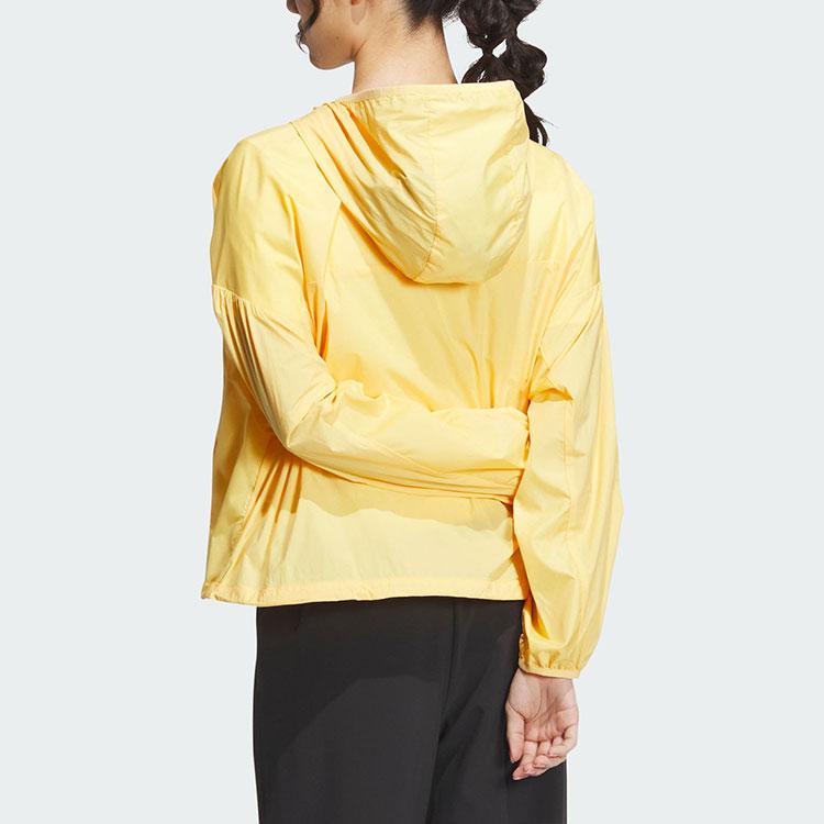 New Adidas WINDBREAKER Jackets Coats Women's Bright Yellow IM8836