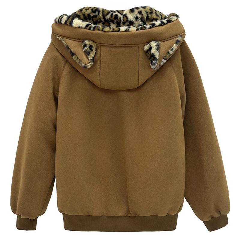 Modne damskie parki Zimowe kurtki z kapturem Luźne Plus Size Grube Ciepłe Okrycia wierzchnie Płaszcze damskie