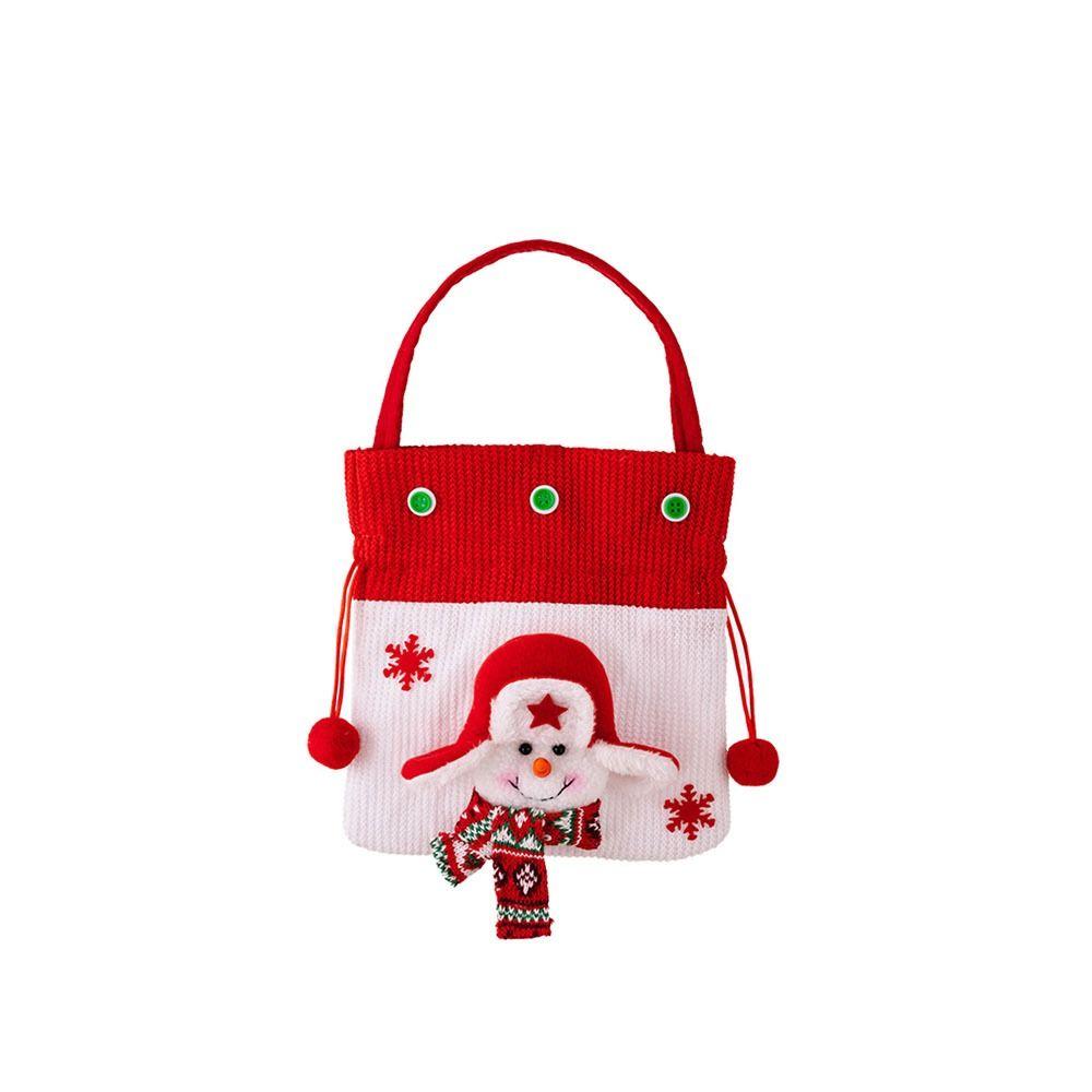 Snowman Christmas Drawstring Bag Large Capacity Gifts Candy Bag Christmas  Handbag  Packaging Bag